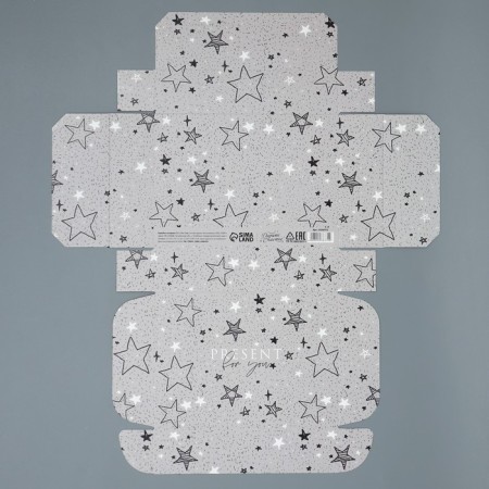 Gift folding box, packaging, “stars”, 21 x 15 x 5 cm-4