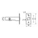 Plant cutting bulat for 01.60.04, square 8x8 mm, chrome