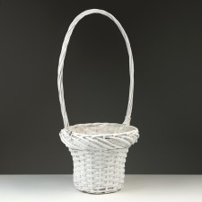 Wicker basket, 30 x 23/67 cm, white, willow