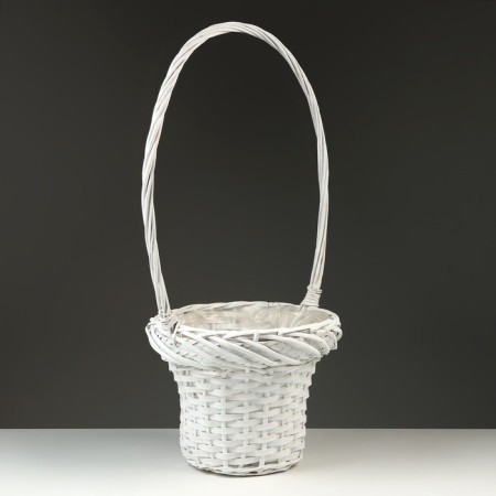 Wicker basket, 30 x 23/67 cm, white, willow