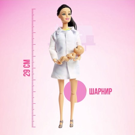 Cabinet-model “Doctor Lisa” with a baby, furniture and accessories-2