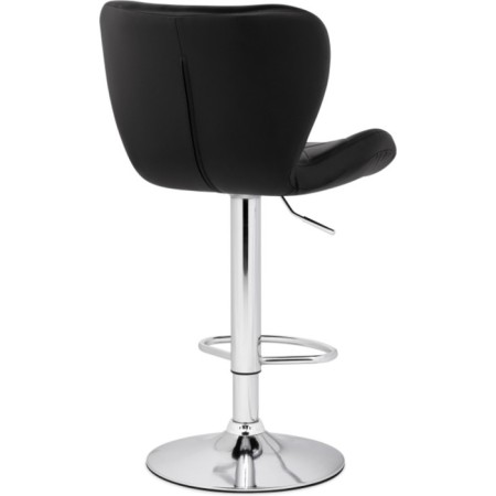 Barrier stool Porch metal/eco -leather, chrome/black 47x53x89 cm-3