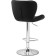 Barrier stool Porch metal/eco -leather, chrome/black 47x53x89 cm