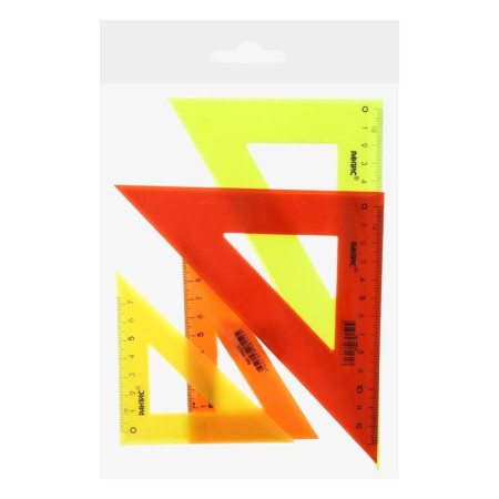 Set of triangles 4 pcs. Calligrata Katet 9/12/14/20 cm, opaque, color-6