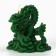 Interior curly candle "Dragon", green, without aroma