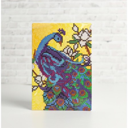 Diamond mosaic with a partial filling on the stand “Pavlin”, 13 x 19 cm, cardboard-1