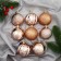 Set of balls Plastic D-6 cm, 8 pcs "Classic Assorted Strip" Brown pink