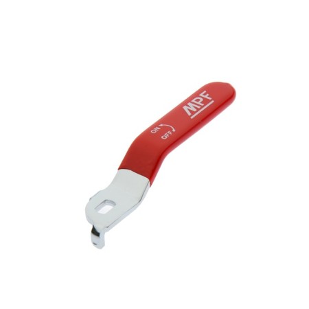 Maste-knob for the ball crane Masterprof, reinforced, 1/2 "-3/4", rubberized, red-2