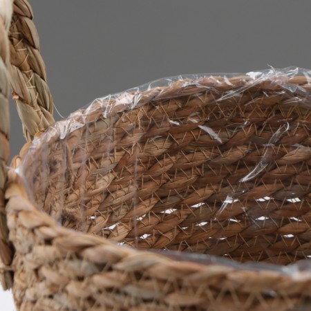 Kashpo wicker "Kenya" cylinder with handles, 17.5x17.5x16 cm, natural-4