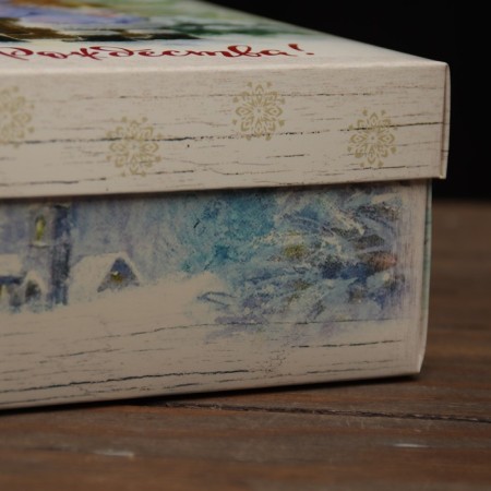 The box is folding, the lid is the "happy Christmas" 24 x 17 x 8 cm-2