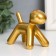 Souvenir Polystone "Dog" gold 10x7.8x5.4 cm