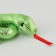 Soft toy "Snake" shiny, 11 cm, green color