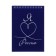 Notepad A6, 90 sheets, on the crest in a cage, blue, cover of flocked cardboard, foil embossing, an offset block 70g/m2