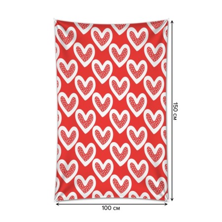 Decorative panel with photo printing "White Heart", vertical, size 100x150 cm-1