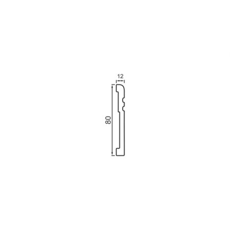 Skirting shock -resistant white 80x12x2000mm-2
