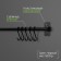 Rail system for the kitchen, 57 cm, 5 hooks, black color
