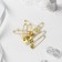 English pins, 37 mm, 10 pcs, gold color