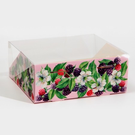 Confectionery box with PVC lid, packaging, “berries”, 25 x 22.5 x 10 cm-3