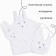 Set of crumb I (towel-angle, mitten, bib), white, 100% HL, 360 gr/m2