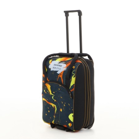 Small Small suitcase 20 "with a bag, a lightning department, with an extension, the color is black-1
