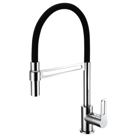 LEMARK SOUL LM6006C kitchen mixer, single -leaf, excess length 221 mm, black/chrome
