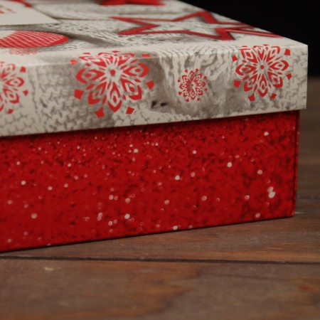 The box is folding, the lid is "Magic New Year's Morning" 30 x 30 x 8 cm-2