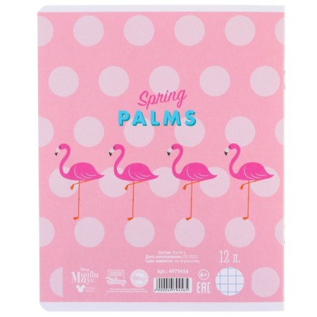 A set of notebooks 10 pieces, 12 sheets, in a cage, cover coated cardboard, Minnie Mouse-10