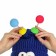 Carnival hat "Eye-player" with horns pr 56-58, blue color