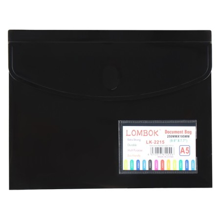 Folder-convert on Velcro A5, 180 MKR, with extension, pocket for business cards, mix-5