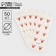 Stickers for business "Thank you", heart, 50 pcs, 2 x 2 cm