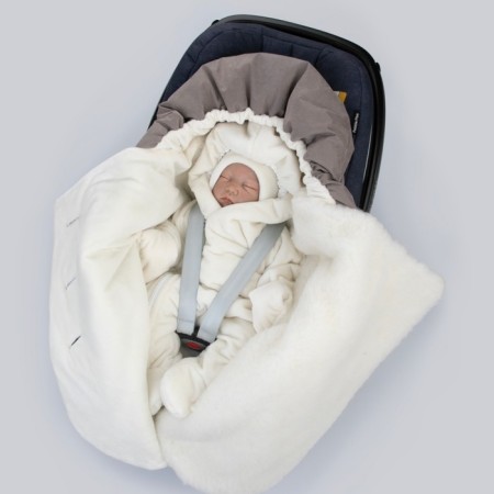 Set for discharge Winter Kinderlitto Velvet, 5 items, height 56-62 cm, gray-beige color-1