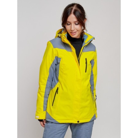 Ski jacket female, size 44, yellow color-6