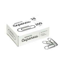 Office clips Globus, 100 pcs., 28 mm, without coating