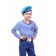 Military costume "Airborne Forces", vest, blue beret, belt, height 140 cm