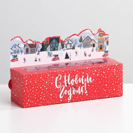 Box for Makarun Red, 18 x 5.5 x 5.5 cm, New Year-1
