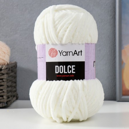 Yarn "Dolce" 100% micropoliester 120m/100g (745 dairy) mix