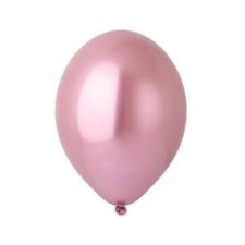 Шар латексный 14", хром Glossy, набор 12 шт., цвет розовый