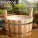 Gang of linden, 9 l, plastic insert, "Russian patterns"