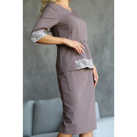 Female suit, size 42, lilac color-15