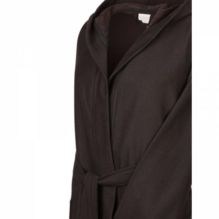 Men's robe with a hood "Marvin", size XL, black color-1