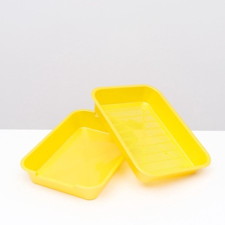 Medium pearl toilet with a mesh of 36 x 26 x 6.5 cm yellow-4