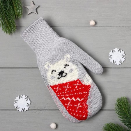 Women's mittens in the gift box "New Year" p.19-1