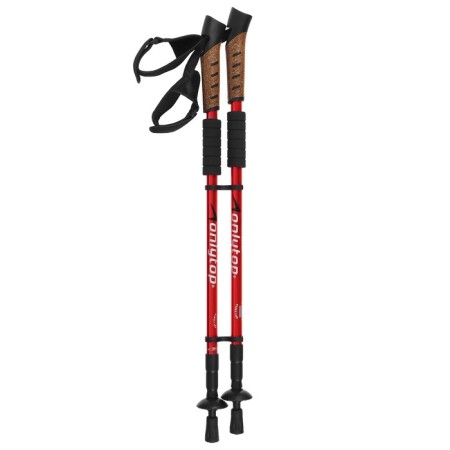 Scandinavian walking ONLYTOP, telescopic, 3 sections, up to 135 cm, 2 pcs., Mix color-5