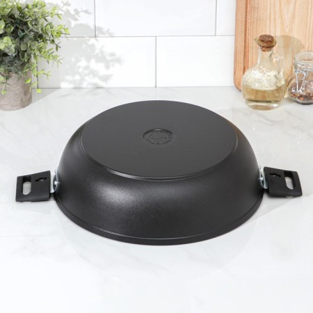 Pan “Tradition”, D = 30 cm, h = 8.5 cm, removable handles, anti -stick coating, black color-2