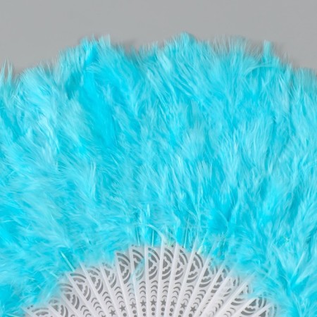 Fan plastic, feather "Blue" h = 26 cm 25 blades 3x50x26 cm-1