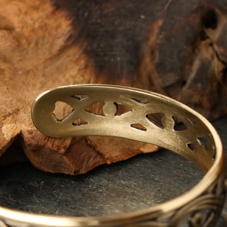 Narrow “Eye” bracelet, brass-5