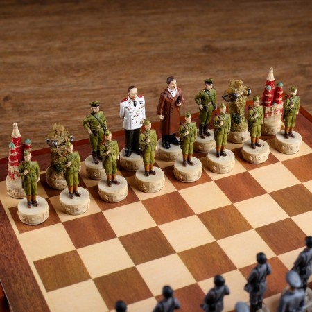 Chess souvenir "victorious", h king-8 cm, h Paraks-6.3 cm, 36 x 36 cm-7