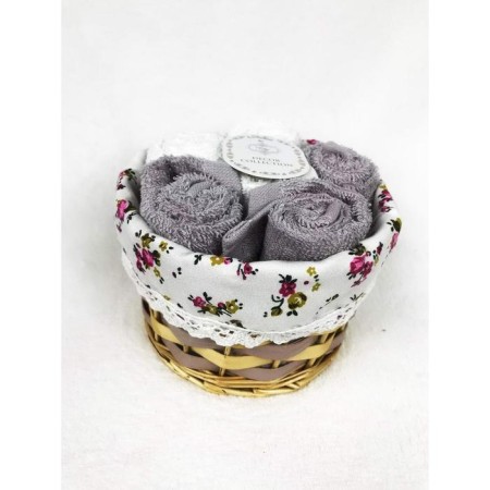 Set of napkins "Evita", size 30x30 cm - 6 pcs, purple color-1