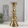 Ceramic Ceramics for 1 candle "Elegant" d = 1.5 cm gold 12x12x31.5 cm