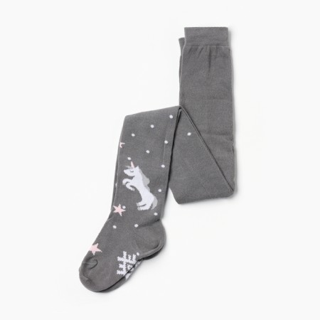 Pantyhose children's kaftan "unicorn" 116-122 cm, gray